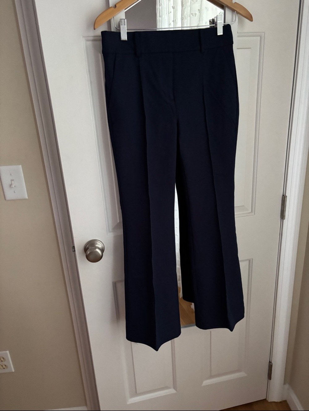 LOFT Navy Sutton Flare Dress Pants NWT